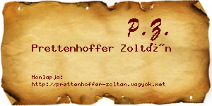 Prettenhoffer Zoltán névjegykártya